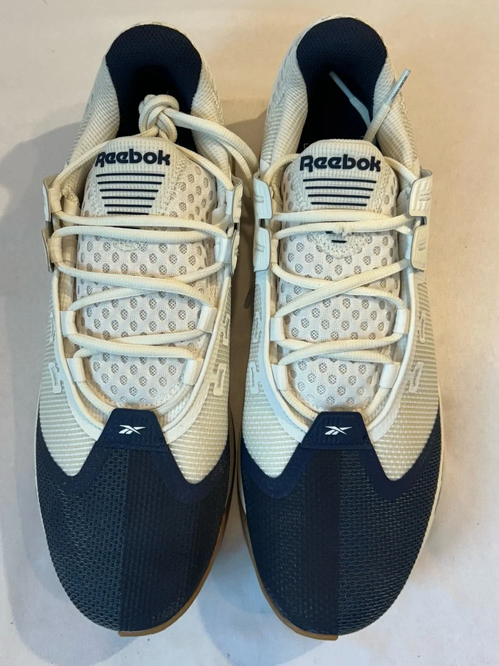 Reebok Men's JJ Watt Season IV Beige and Navy Training Sneakers